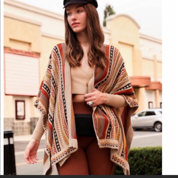 💃🏻Ruana Poncho Multi pattern - Picture 8 of 13